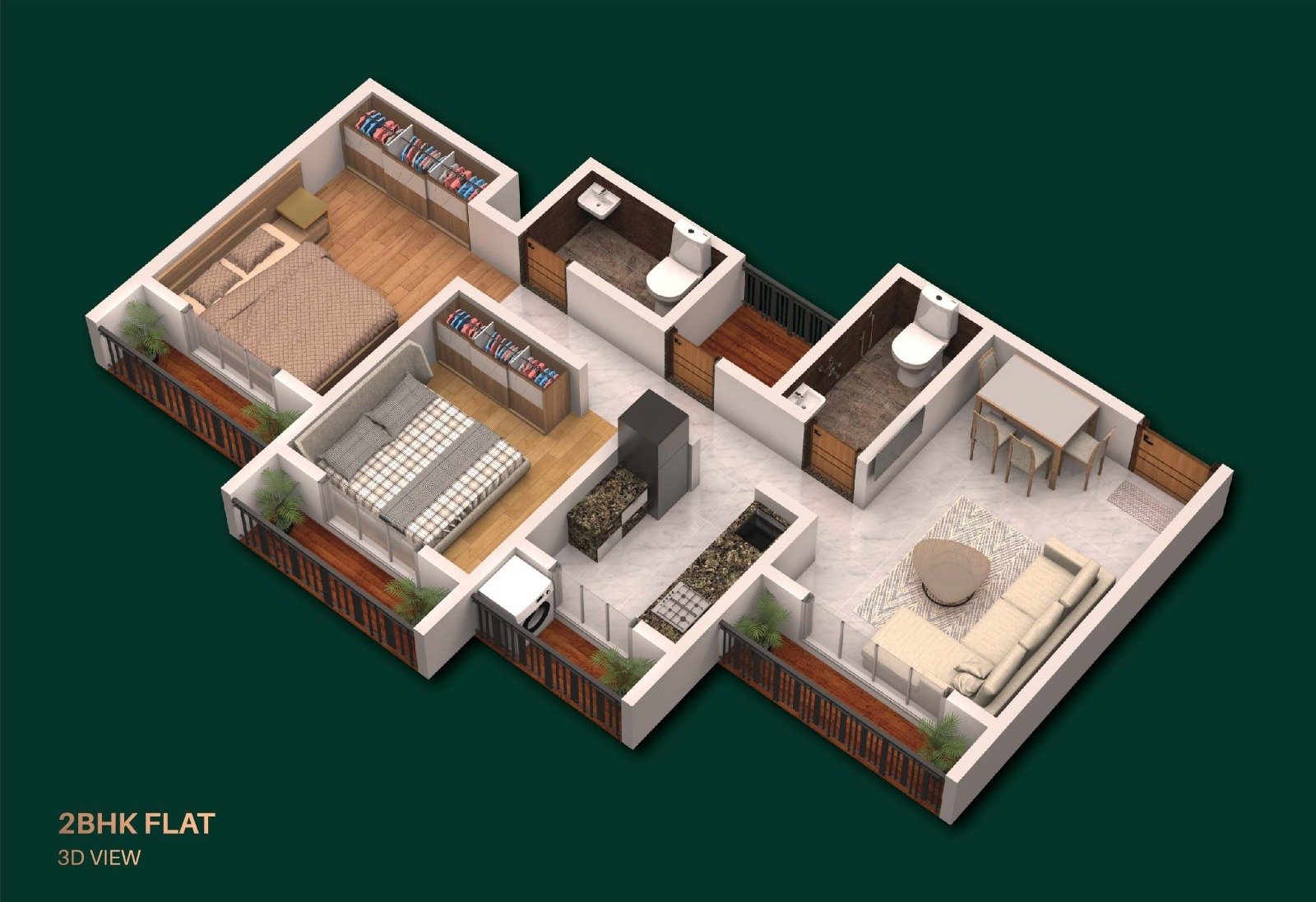 2 BHK Spacious