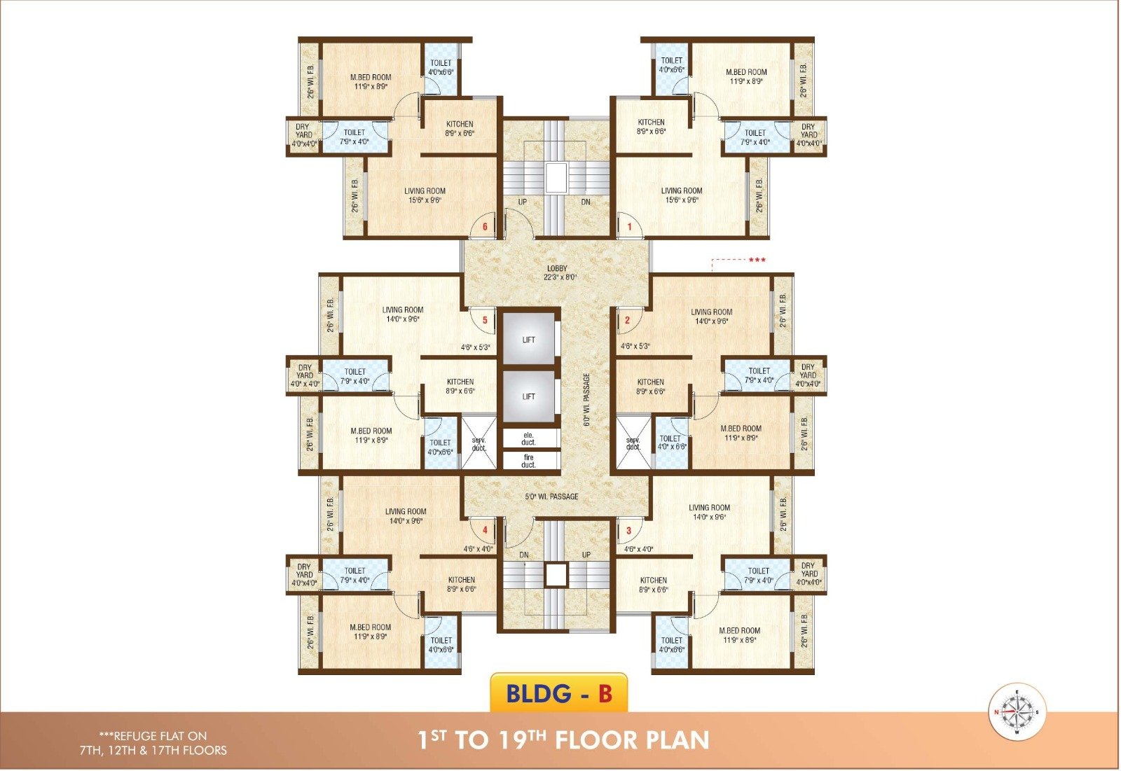 Floor Plan B Wing