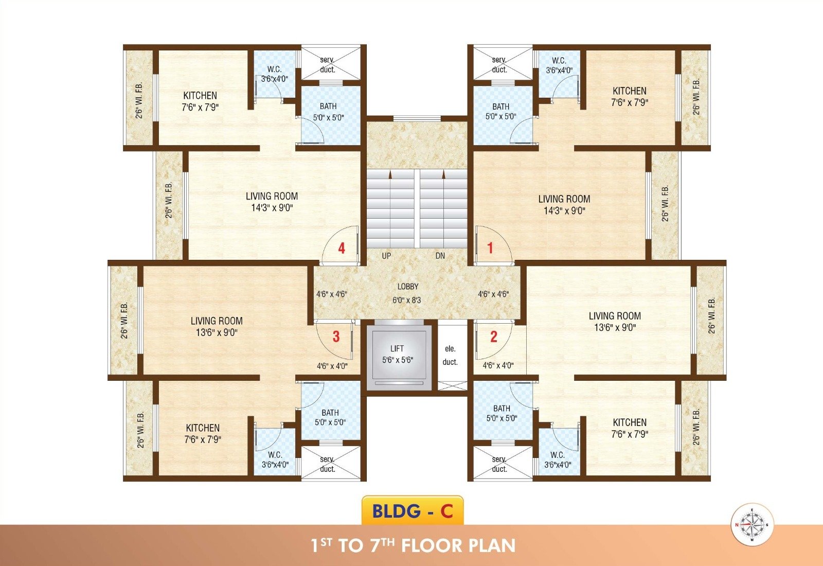Floor Plan C Wing